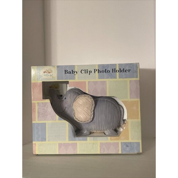 Little Suzys Zoo Baby Clip Photo Holder Blue Elephant Ellie NEW IN BOX Suzy’s - Picture 1 of 16